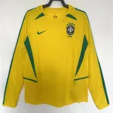 Long sleeve 2002 Brazil home Retro Jersey Thailand Quality