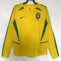 Long sleeve 2002 Brazil home Retro Jersey Thailand Quality