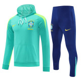 24-25 Brazil Hoodie Sweatshirt Set Soccer Jacket