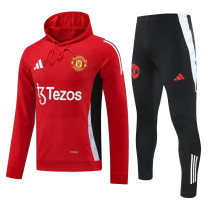 24-25 Manchester United Hoodie Sweatshirt Set Soccer Jacket