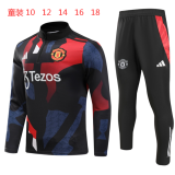 Young 24-25 Manchester United (Red Blue Black) Sweater tracksuit set