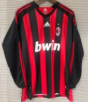 Long sleeve 2008 AC Milan home Retro Jersey Thailand Quality