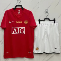 UEFA 07-08 Manchester United home Set.Jersey & Short High Quality
