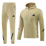 2025 Adidas (khaki) Jacket and cap set training suit Thailand Qualit