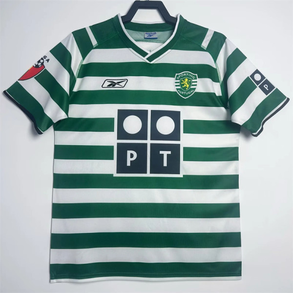 03-04 Sporting Lisbon home Retro Jersey Thailand Quality