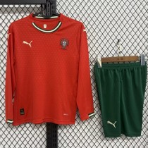 Long sleeve Kids kit 2025 Portugal home Thailand Quality