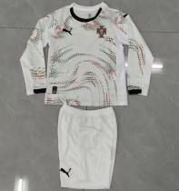 Long sleeve Kids kit 2025 Portugal Away Thailand Quality