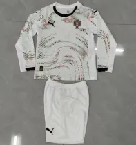 Long sleeve Kids kit 2025 Portugal Away Thailand Quality
