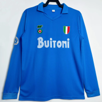 Long sleeve 87-88 SSC Napoli home Retro Jersey Thailand Quality