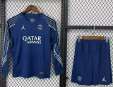 Long sleeve Kids kit 24-25 Paris Saint-Germain Fourth Away Thailand Quality