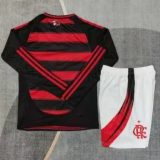 Long sleeve Kids kit 25-26 Flamengo home Thailand Quality