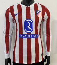Long sleeve 25-26 Atletico Madrid home Player Version Thailand Quality