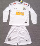 Long sleeve Kids kit 11-12 Santos FC home (Retro Jersey) Thailand Quality