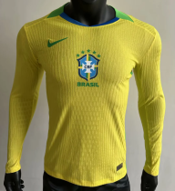 Long sleeve 2025 Brazil home Player Version Thailand Quality
