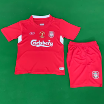 Kids kit 04-05 Liverpool home (Retro Jersey) Thailand Quality