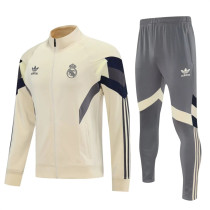 25-26 Real Madrid (Light yellow) Jacket Adult Sweater tracksuit set