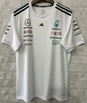 F1一级方程式赛车服 2025 Mercedes Benz  梅赛德斯奔驰白色圆领