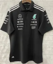 F1一级方程式赛车服 2025 Mercedes Benz  梅赛德斯奔驰黑色有领