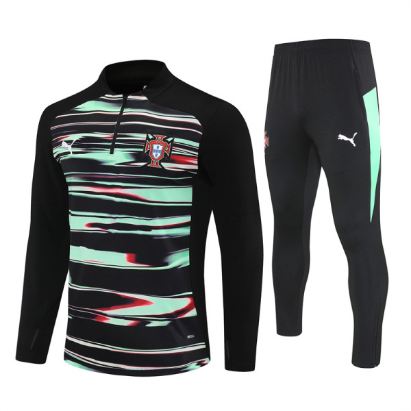 25-26 Portugal (green black) Adult Sweater tracksuit set