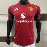 25-26 Manchester United home Player Version Thailand Quality
