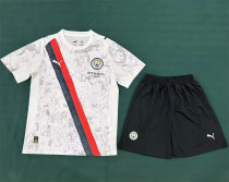 25-26 Manchester City Away Set.Jersey & Short High Quality