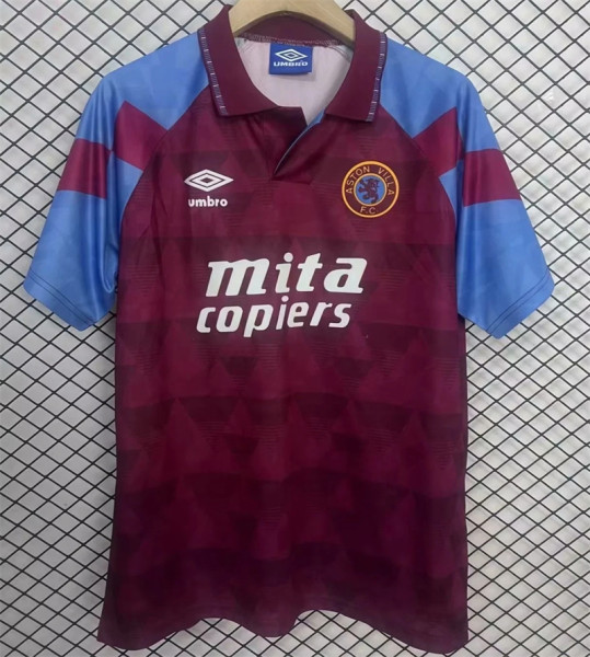 90-91 Aston Villa home Retro Jersey Thailand Quality
