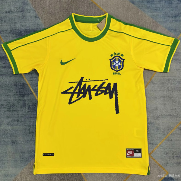 1998 Brazil home (signature) Retro Jersey Thailand Quality