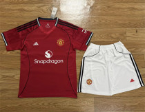 25-26 Manchester United home Set.Jersey & Short High Quality