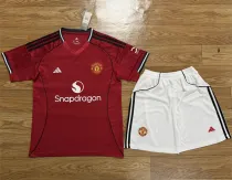 25-26 Manchester United home Set.Jersey & Short High Quality