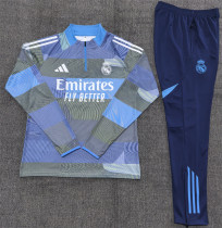 25-26 Real Madrid (light blue) Adult Sweater tracksuit set
