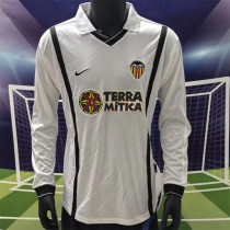 Long sleeve 00-01 Valencia CF home Retro Jersey Thailand Quality