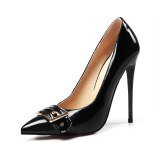 Arden Furtado Summer Fashion Trend Women's Shoes Pointed Toe Buckle Stilettos Heels  Sexy Elegant pure color Slip-on Party Shoes