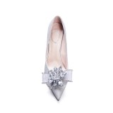 Arden Furtado Spring And autumn Fashion Women's Shoes Pointed Toe Stilettos Heels  Sexy Elegant Bowknot Butterfly Knot Pumps
