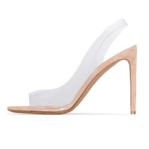 Arden Furtado Summer Fashion Trend Women's Shoes Sexy Concise Elegant Classics Slip-on Sandals PVC Party Shoes  Big size 45