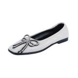 Arden Furtado Summer Fashion Women's Shoes  Concise Crystal Rhinestone pure color white Slip-on Shallow Butterfly-knot Classics