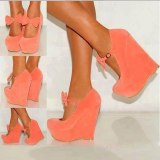 Arden Furtado Summer Fashion Trend Women's Shoes orange Waterproof Classics Mature Waterproof pure color Buckle Sexy Elegant