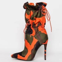 Arden Furtado Spring autumn Fashion Women's Shoes Lace up Pointed Toe Stilettos Heels   Sexy Elegant Ladies Boots Short Boots