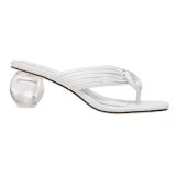 Arden Furtado Summer Fashion Women's Shoes  white pure color Strange Style Heels Slippers Leather Classics Mature Big size 40