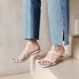 Arden Furtado Summer Fashion Trend Women's Shoes Concise pure color white Narrow Band Sexy Elegant  Leather Classics