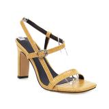 Arden Furtado Summer Fashion Trend Women's Shoes yellow Mature pure color Buckle Narrow Band Sandals Sexy Elegant Chunky Heels
