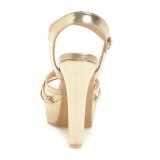 Arden Furtado Summer Fashion Women's Shoes gold Narrow Band platform Sandals Sexy Elegant white shoes