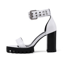 Arden Furtado Summer Fashion Women's Shoes Classics Narrow Band  Sexy Elegant leisure Platform rivets White Sandals