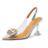 Arden Furtado Summer Fashion Trend Women's Shoes Pointed Toe Stilettos Heels  Sexy Elegant pure color Sandals Party Shoes