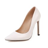 Arden Furtado Summer Fashion Women's Shoes Slip-on Pointed Toe Stilettos Heels pure color Sexy Elegant white pumps small size shoes