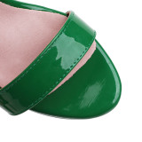 Arden Furtado Summer Fashion Trend Women's Shoes Waterproof green Buckle sexy Stilettos Heels Sandals Party Shoes Big size 48