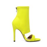 Arden Furtado Summer Fashion Trend Women's Shoes Pointed Toe Stilettos Heels Zipper sexy pure color Concise Sandals Cool boots