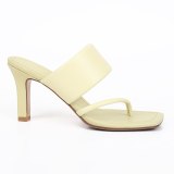 Arden Furtado Summer Fashion Trend Women's Shoes Square Head  Sexy Elegant  pure color brown Slippers Narrow Band Classics