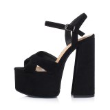 Arden Furtado Summer Fashion Trend Women's Shoes  Chunky Heels Sexy Elegant pure color Buckle Sandals Party Shoes Big size 41