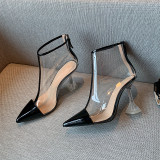 Arden Furtado Summer Fashion Trend Women's Shoes Pointed Toe Stilettos Heels Zipper PVC Cool boots Short Boots