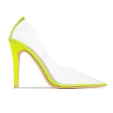 Arden Furtado Summer Fashion Trend Women's Shoes PVC Pointed Toe Stilettos Heels pure color Sexy Elegant Slip-on Big size 45